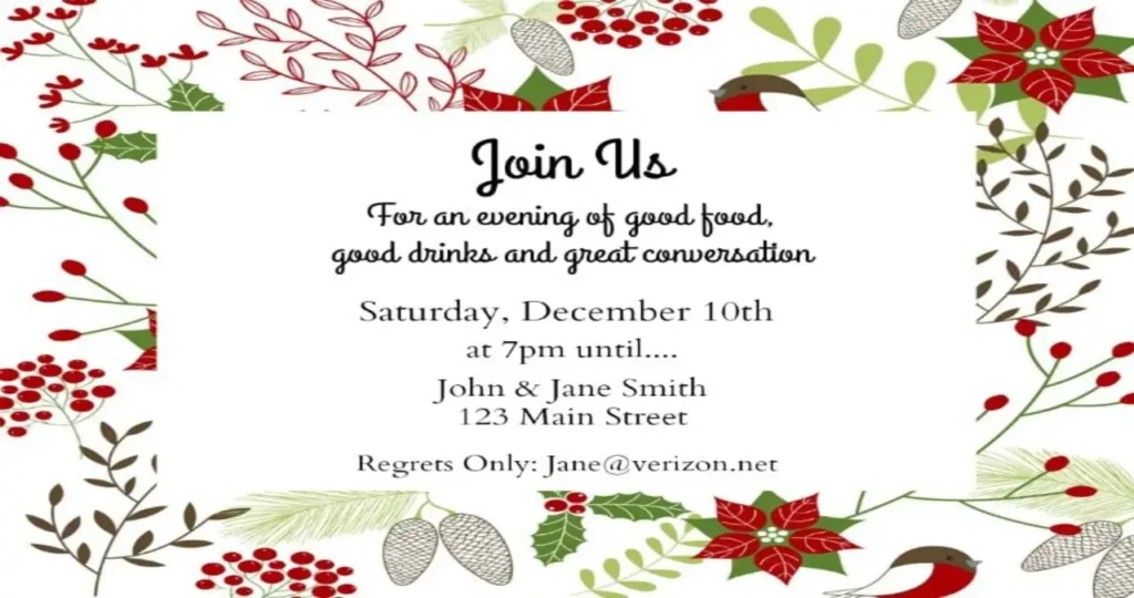 Sample Invitation Template